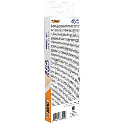 Bic Cristal Ballpoint Pen, Medium, Blue, Pack of 4