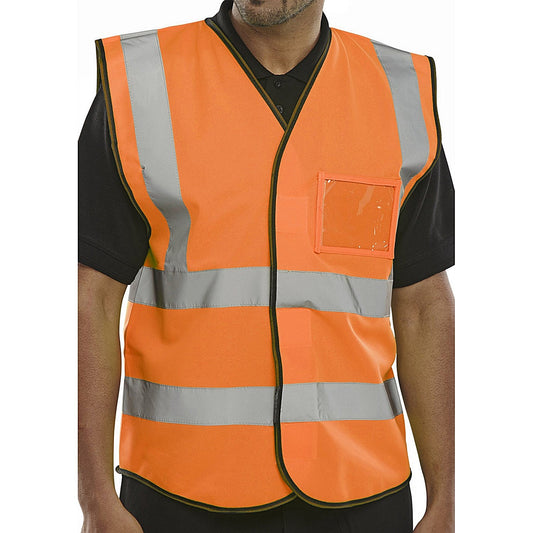 Beeswift Hi Viz En20471 Id Vest, Orange, Large Easy2Order : BD108ORL