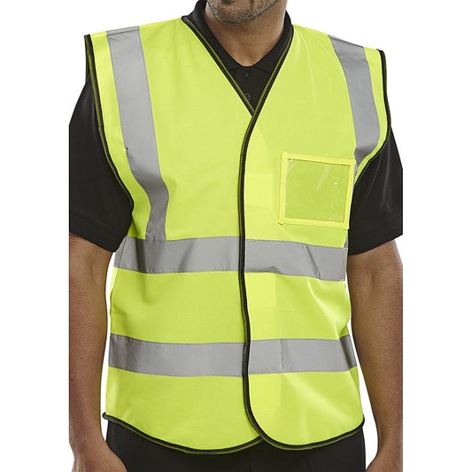 Beeswift Hi Viz En20471 Id Vest, Saturn Yellow, 2XL Easy2Order : BD108SYXXL