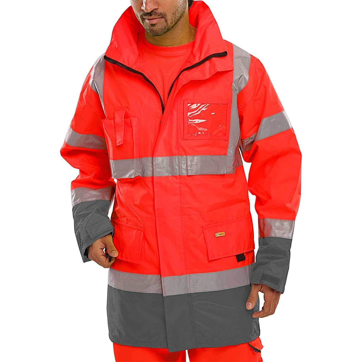 Beeswift Two Tone Breathable Traffic Jacket, Red & Grey, 3XL Easy2Order : BD109REGYXXXL