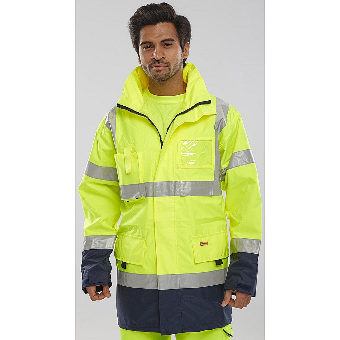 Beeswift Two Tone Breathable Traffic Jacket, Saturn Yellow & Navy Blue, 4XL
