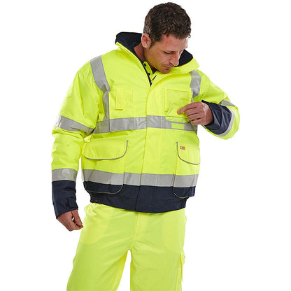 Beeswift Spd208 Bomber Jacket, Saturn Yelllow & Navy , XS