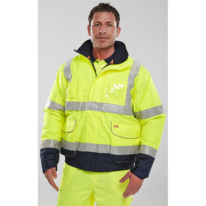 Beeswift Spd208 Bomber Jacket, Saturn Yelllow & Navy , XS