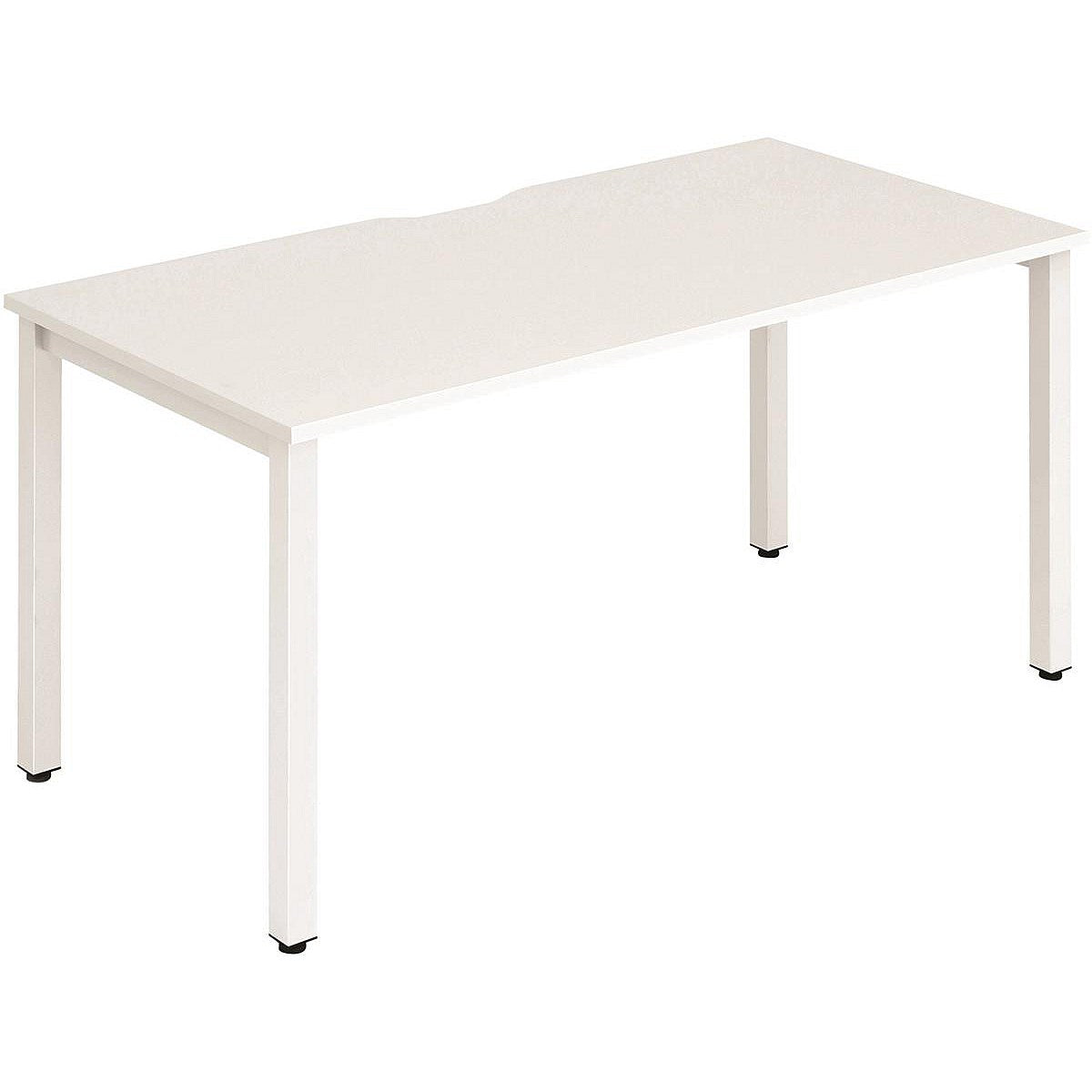 Evolve Plus 1600mm Single Starter Office Bench Desk White Top White Frame Easy2Order : BE106