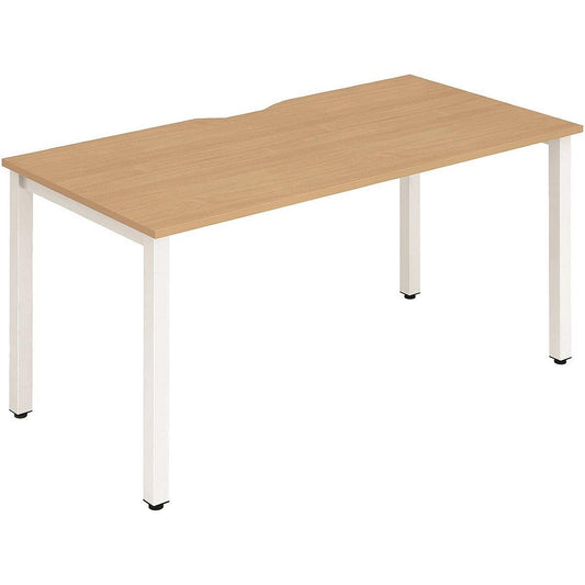 Evolve Plus 1200mm Single Starter Office Bench Desk Beech Top White Frame Easy2Order : BE118
