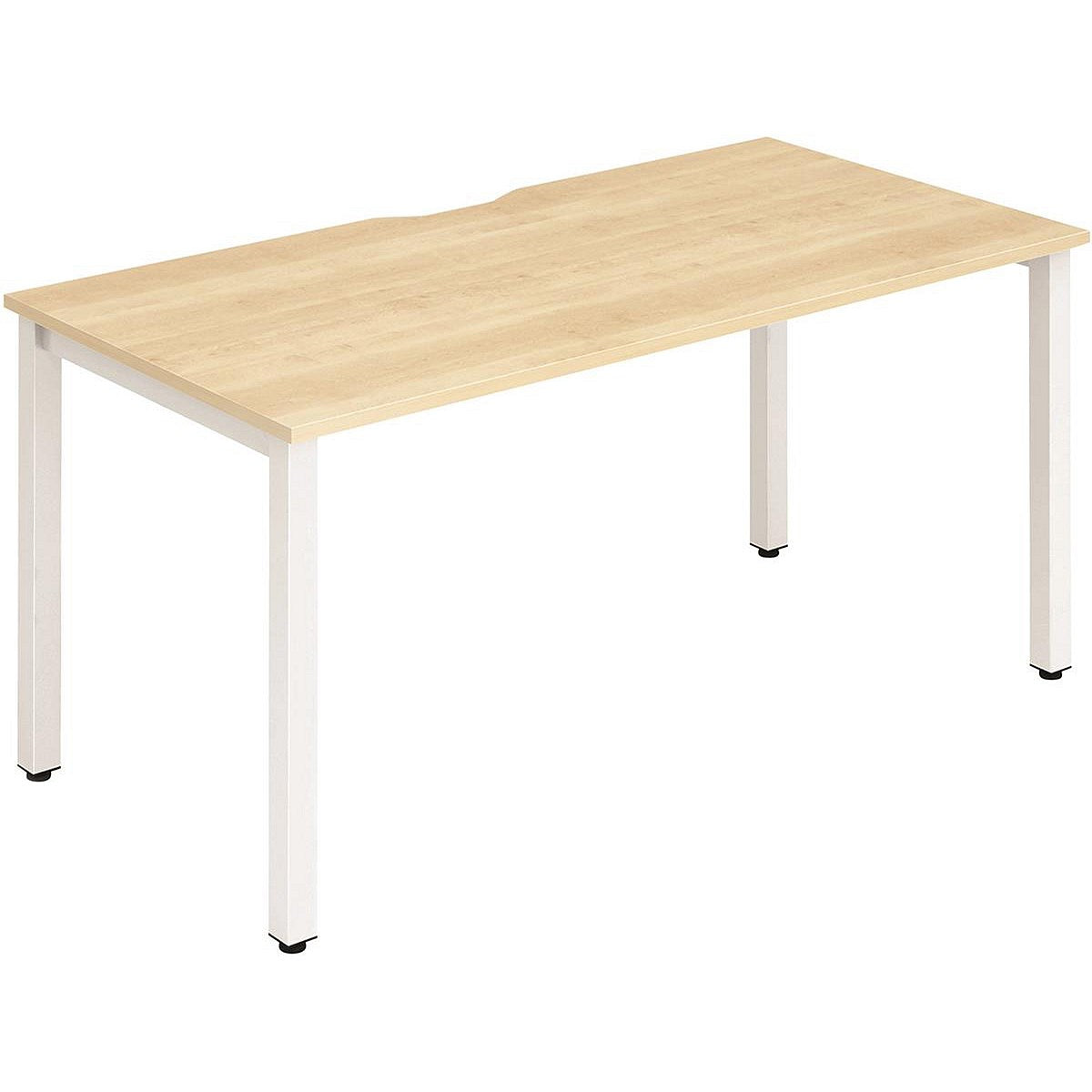 Evolve Plus 1200mm Single Starter Office Bench Desk Maple Top White Frame Easy2Order : BE119