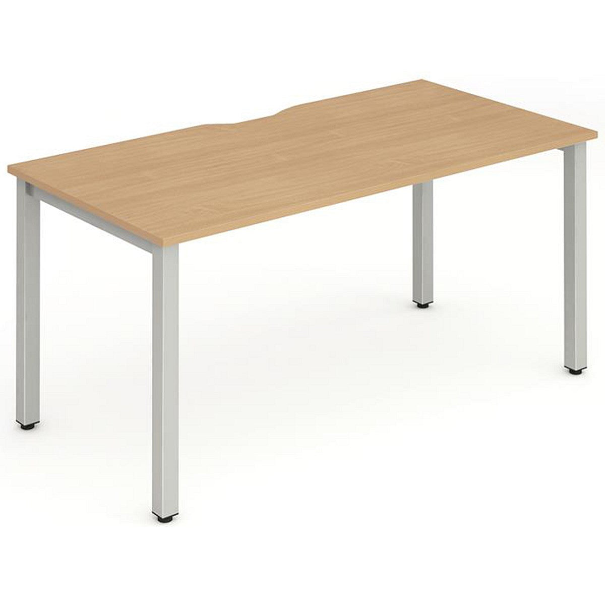Evolve Plus 1200mm Single Starter Office Bench Desk Beech Top Silver Frame Easy2Order : BE138