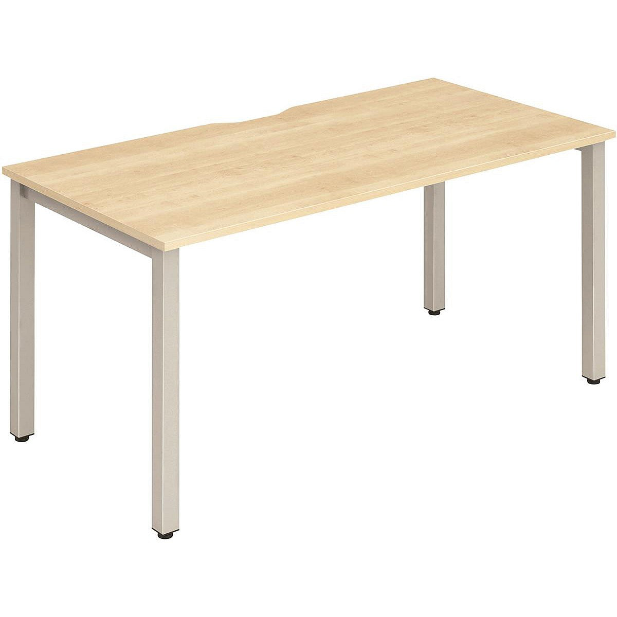 Evolve Plus 1200mm Single Starter Office Bench Desk Maple Top Silver Frame Easy2Order : BE139