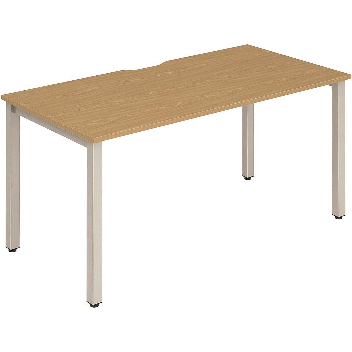Evolve Plus 1200mm Single Starter Office Bench Desk Oak Top Silver Frame Easy2Order : BE140