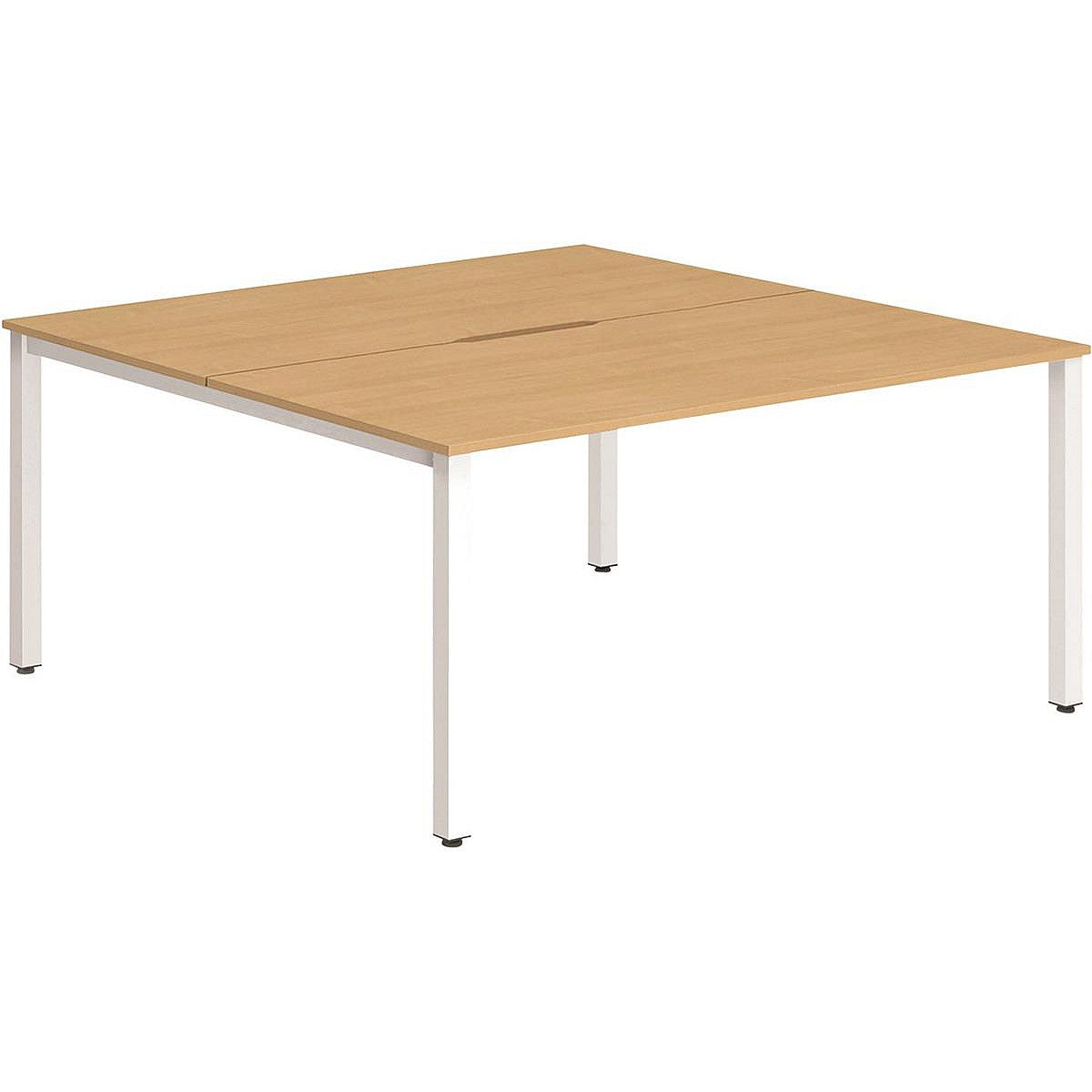Evolve Plus 1200mm B2B 2 Person Office Bench Desk Beech Top White Frame Easy2Order : BE158