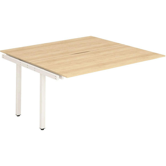 Evolve Plus 1200mm B2B Office Bench Desk Ext Kit Maple Top White Frame Easy2Order : BE199