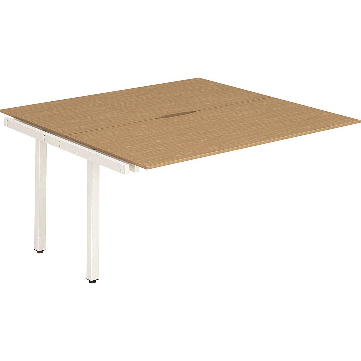 Evolve Plus 1200mm B2B Office Bench Desk Ext Kit Oak Top White Frame Easy2Order : BE200