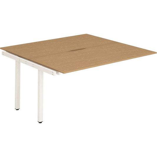 Evolve Plus 1200mm B2B Office Bench Desk Ext Kit Oak Top White Frame Easy2Order : BE200