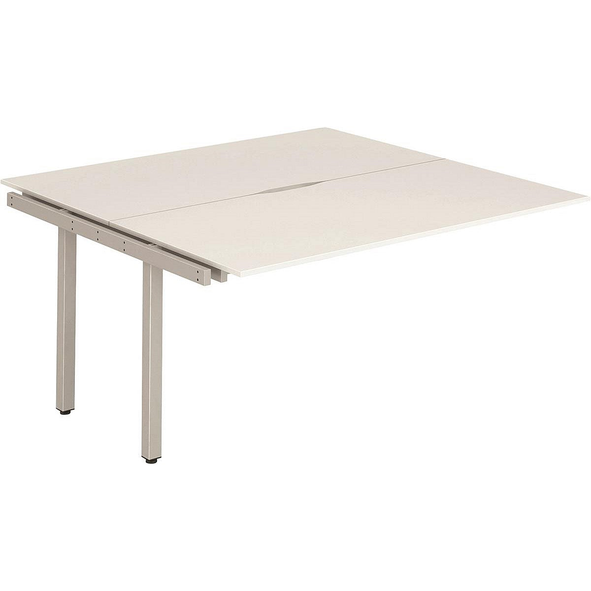 Evolve Plus 1600mm B2B Office Bench Desk Ext Kit White Top Silver Frame Easy2Order : BE206