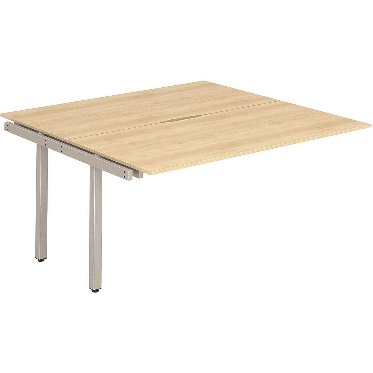 Evolve Plus 1600mm B2B Office Bench Desk Ext Kit Maple Top Silver Frame Easy2Order : BE209