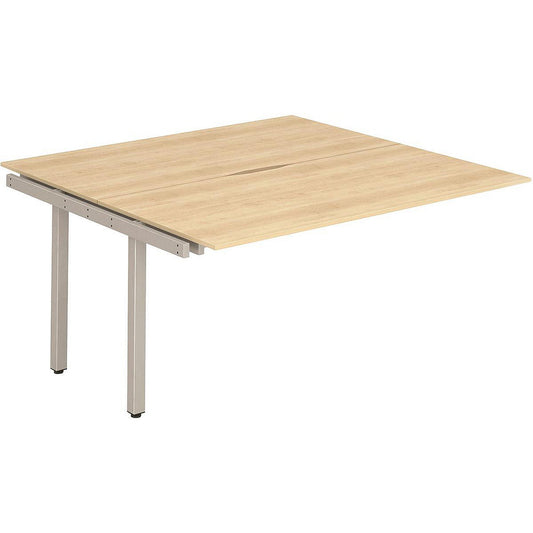 Evolve Plus 1600mm B2B Office Bench Desk Ext Kit Maple Top Silver Frame Easy2Order : BE209