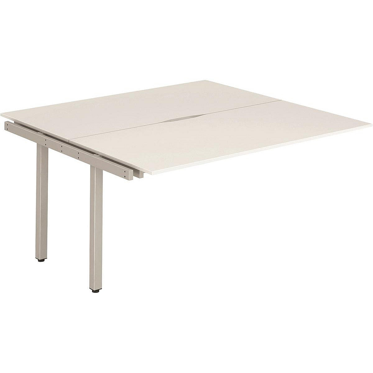 Evolve Plus 1400mm B2B Office Bench Desk Ext Kit White Top Silver Frame Easy2Order : BE211