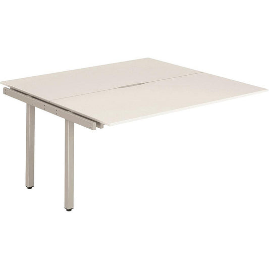 Evolve Plus 1400mm B2B Office Bench Desk Ext Kit White Top Silver Frame Easy2Order : BE211