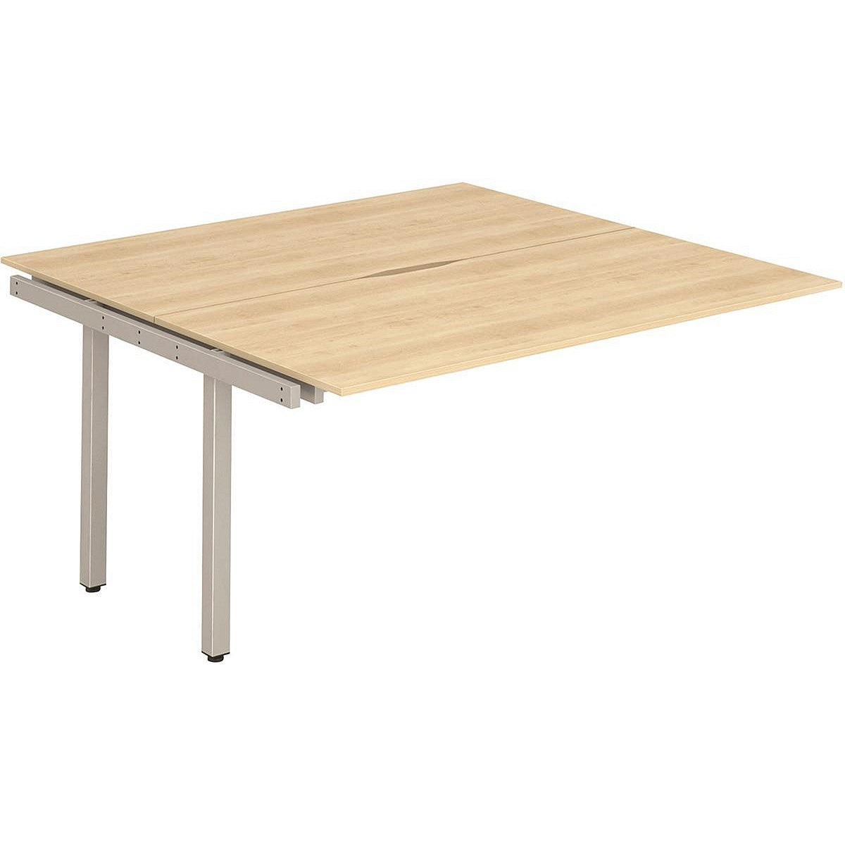 Evolve Plus 1400mm B2B Office Bench Desk Ext Kit Maple Top Silver Frame Easy2Order : BE214