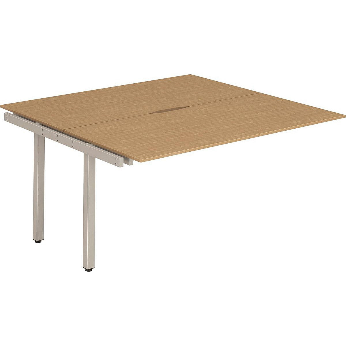 Evolve Plus 1400mm B2B Office Bench Desk Ext Kit Oak Top Silver Frame Easy2Order : BE215