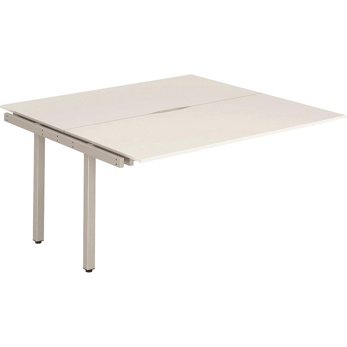 Evolve Plus 1200mm B2B Office Bench Desk Ext Kit White Top Silver Frame Easy2Order : BE216