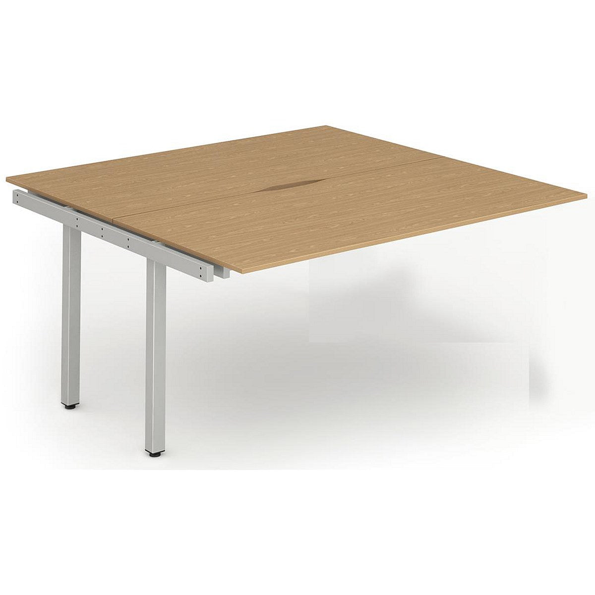Evolve Plus 1200mm B2B Office Bench Desk Ext Kit Oak Top Silver Frame Easy2Order : BE220