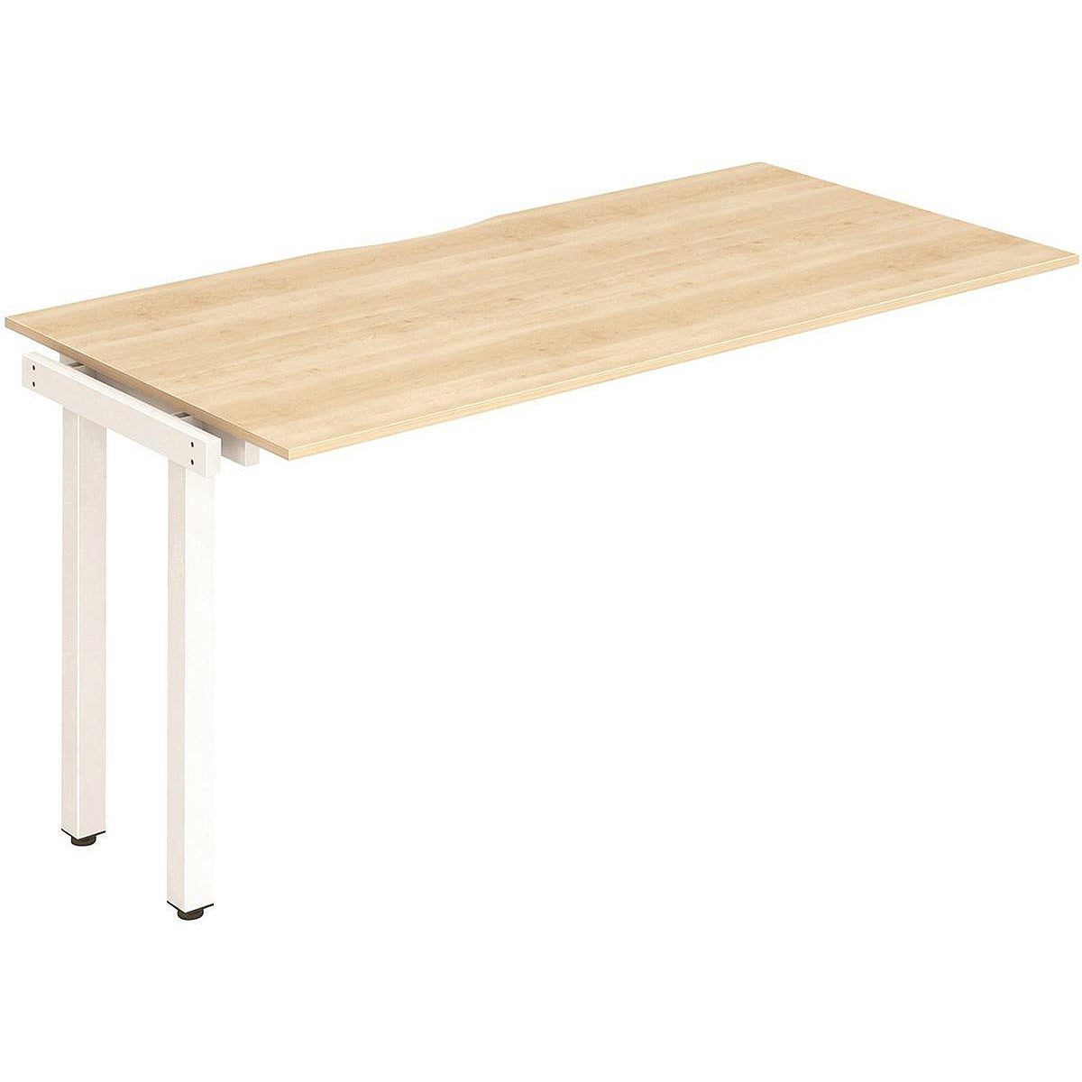 Evolve Plus 1400mm Single Row Office Bench Desk Ext Kit Maple Top White Frame Easy2Order : BE314