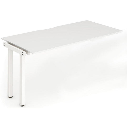 Evolve Plus 1200mm Single Row Office Bench Desk Ext Kit White Top White Frame Easy2Order : BE316