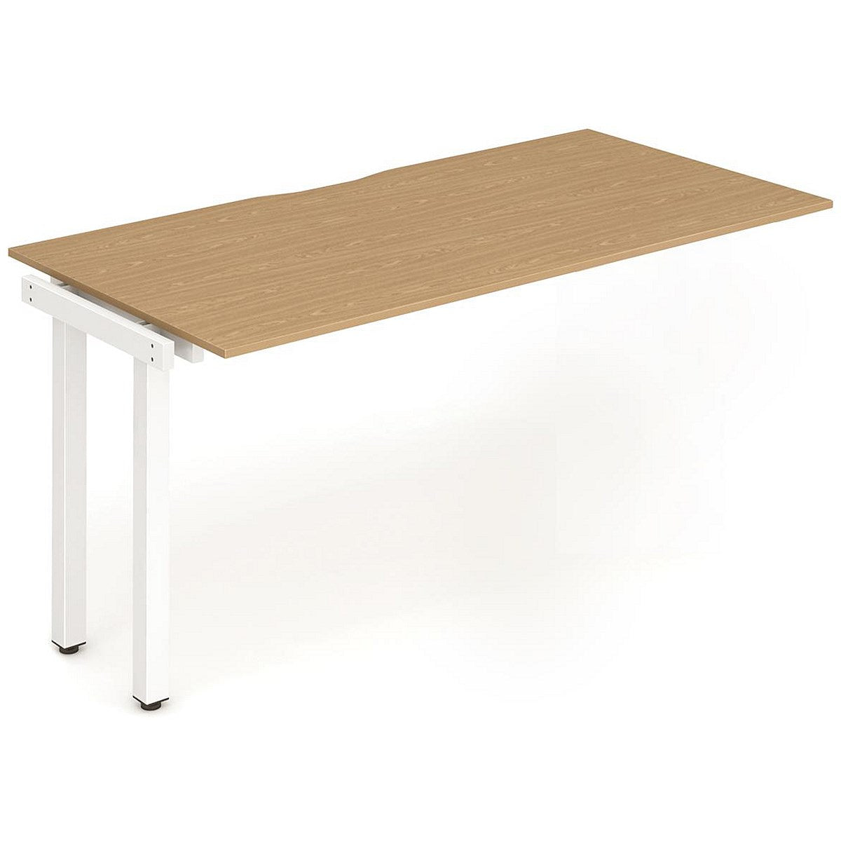 Evolve Plus 1200mm Single Row Office Bench Desk Ext Kit Oak Top White Frame Easy2Order : BE320