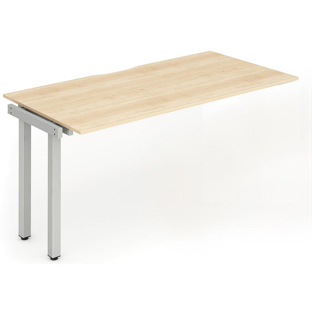 Evolve Plus 1200mm Single Row Office Bench Desk Ext Kit Maple Top Silver Frame Easy2Order : BE339