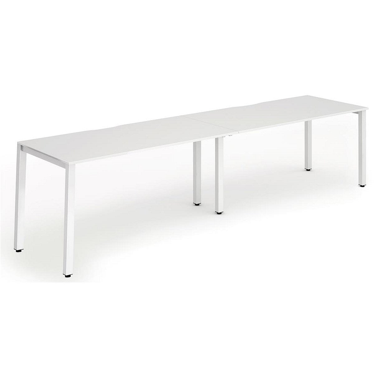 Evolve Plus 1600mm Single Row 2 Person Office Bench Desk White Top White Frame Easy2Order : BE346