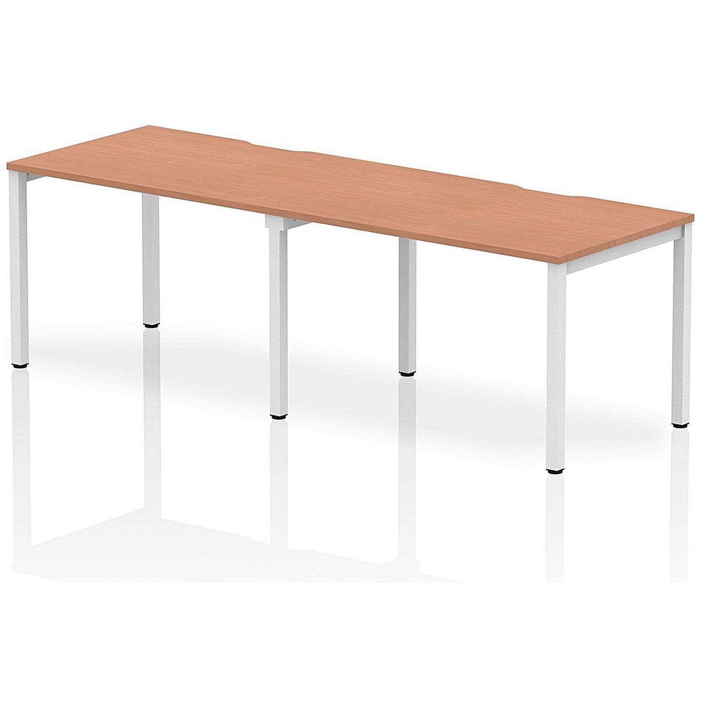 Evolve Plus 1200mm Single Row 2 Person Office Bench Desk Beech Top White Frame Easy2Order : BE358