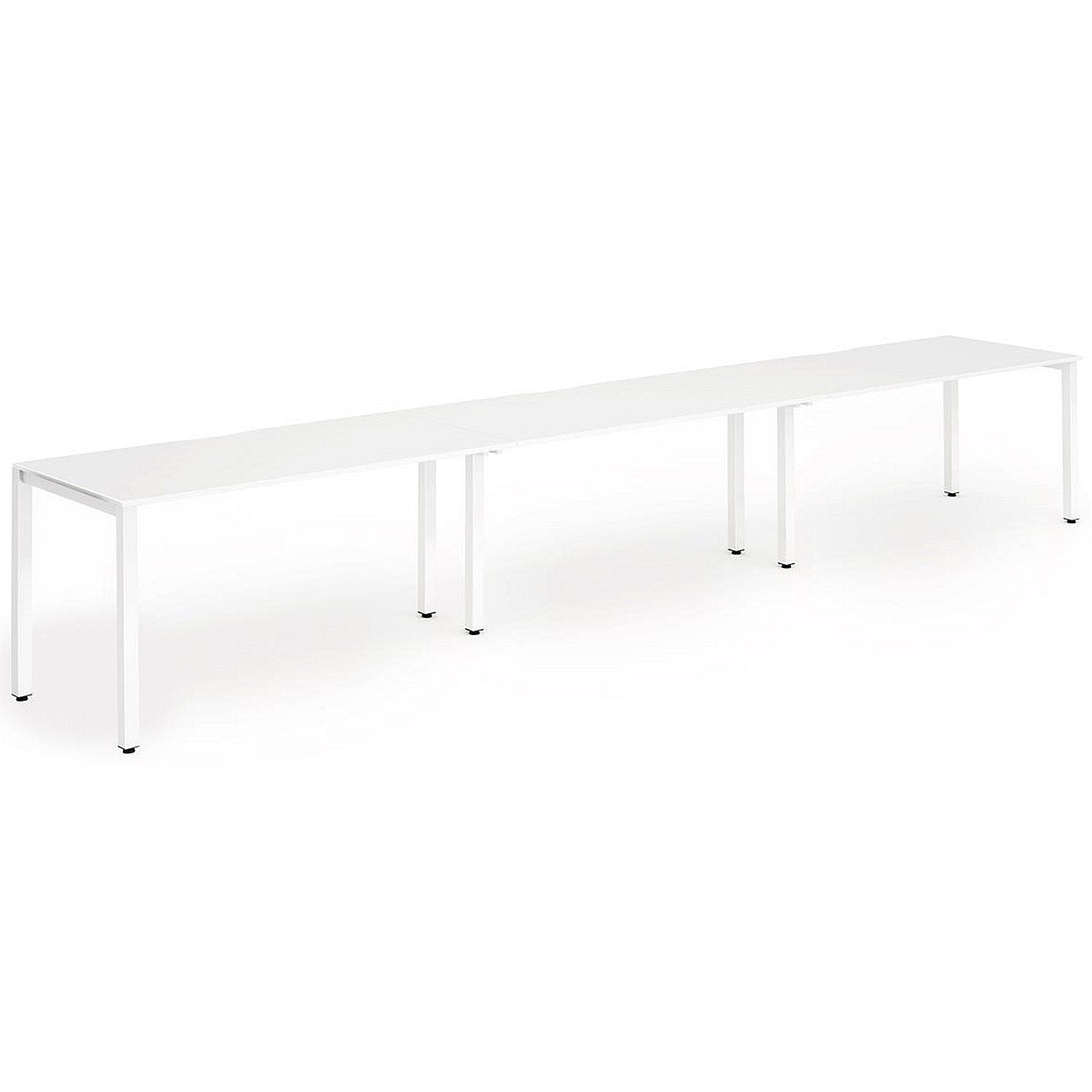 Evolve Plus 1200mm Single Row 3 Person Office Bench Desk White Top White Frame Easy2Order : BE396