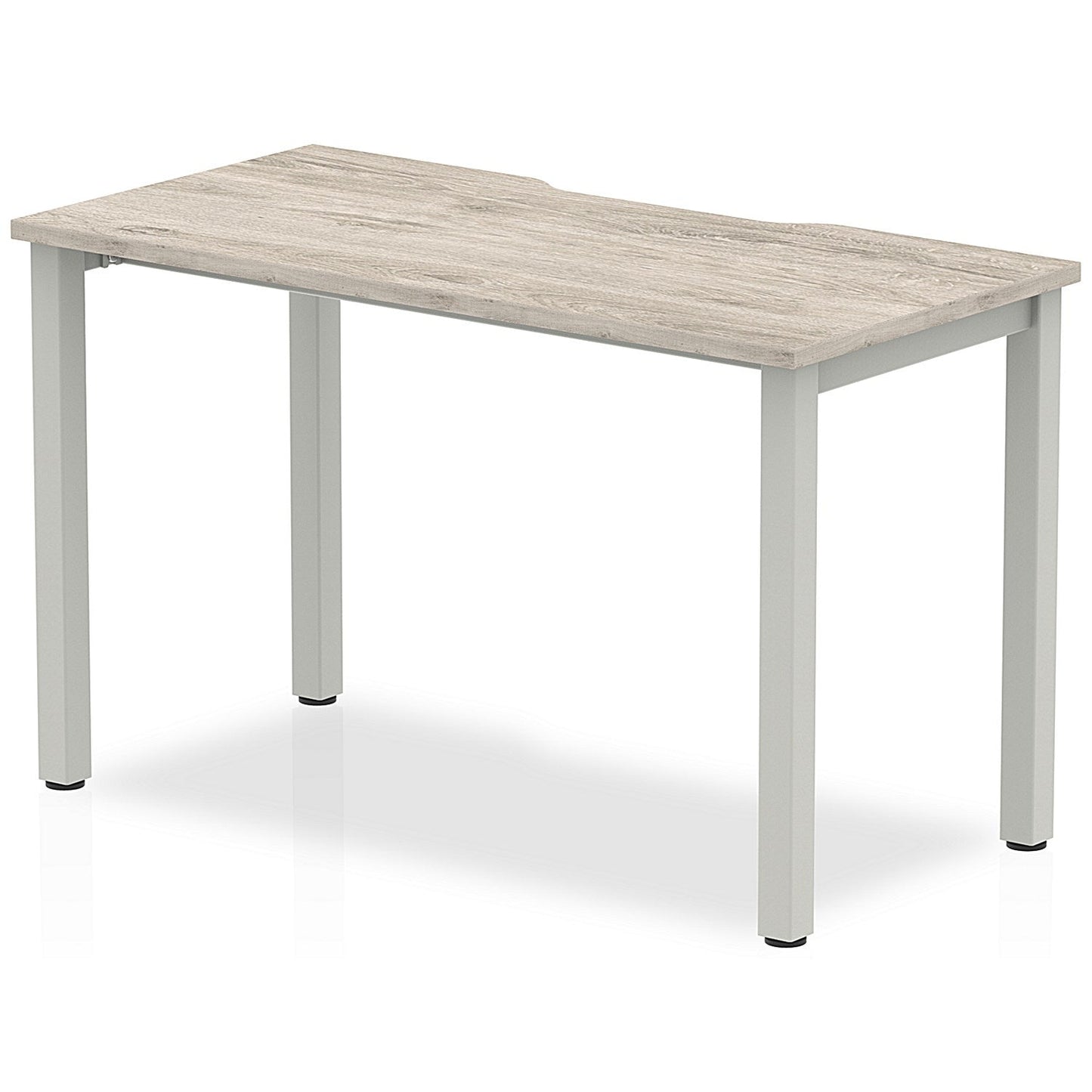 Evolve Plus 1200mm Single Starter Office Bench Desk Grey Oak Top Silver Frame Easy2Order : BE759