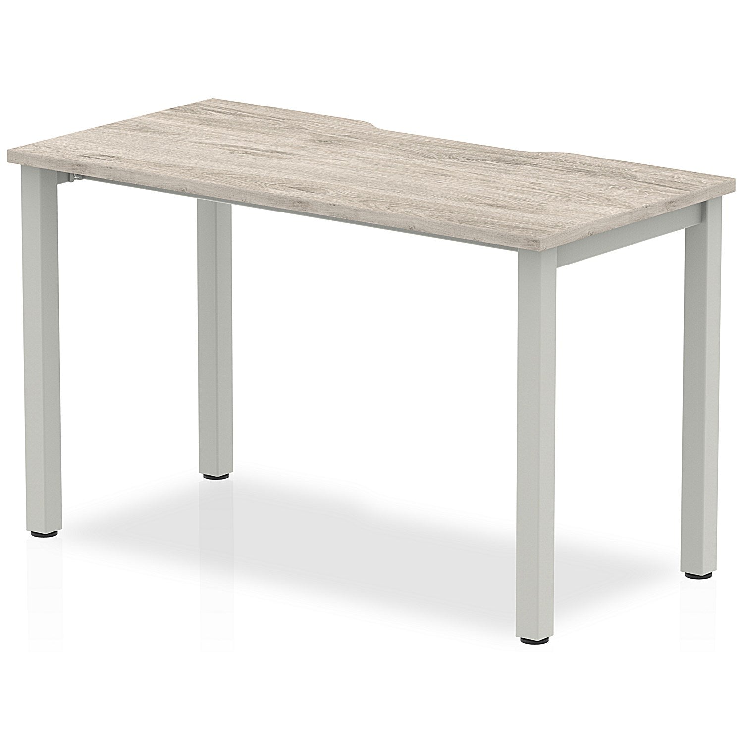 Evolve Plus 1200mm Single Starter Office Bench Desk Grey Oak Top Silver Frame Easy2Order : BE759