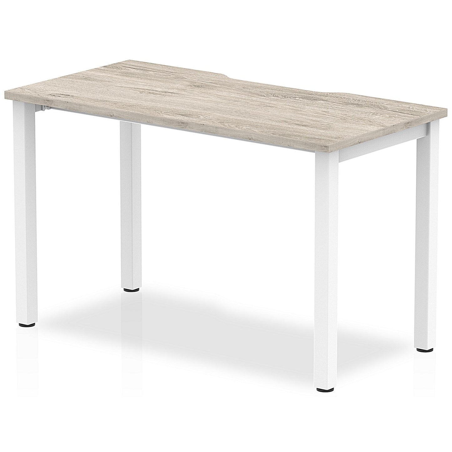Evolve Plus 1200mm Single Starter Office Bench Desk Grey Oak Top White Frame Easy2Order : BE760