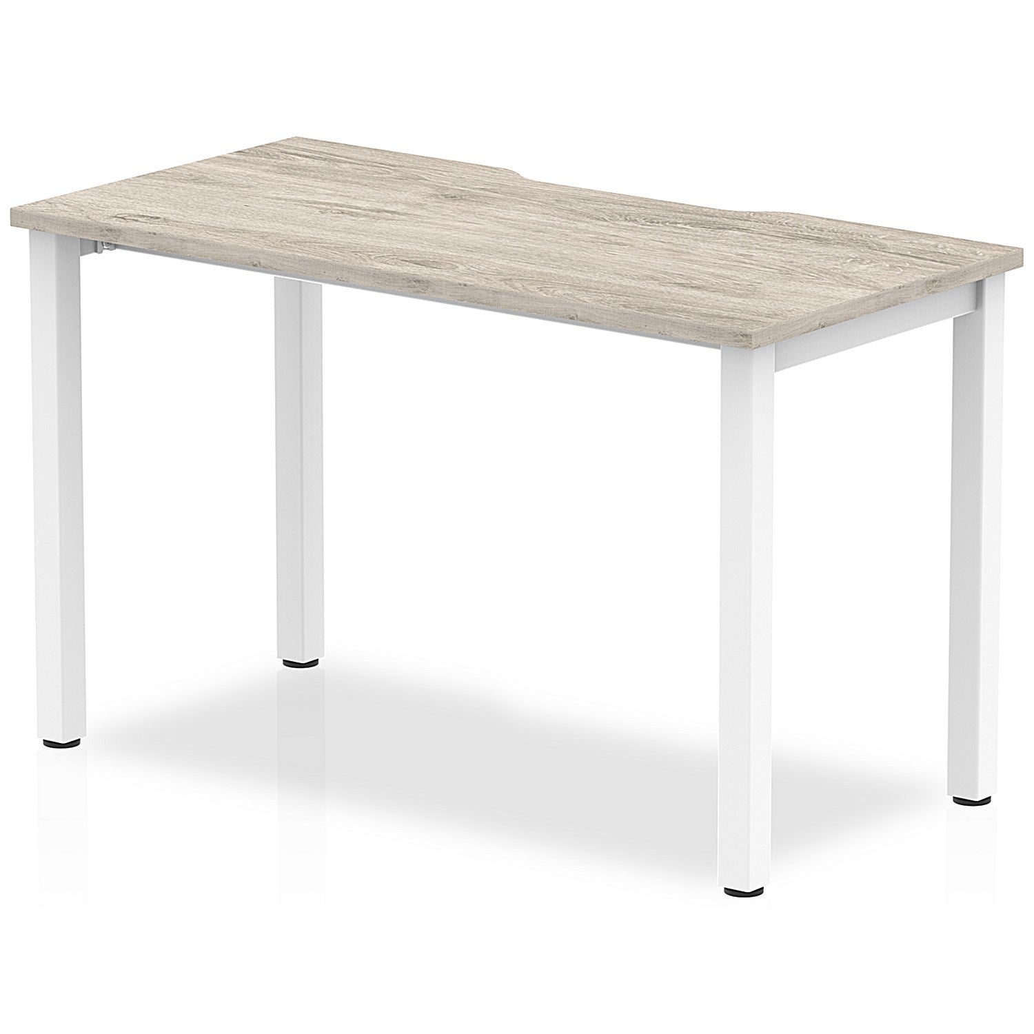 Evolve Plus 1200mm Single Starter Office Bench Desk Grey Oak Top White Frame Easy2Order : BE760