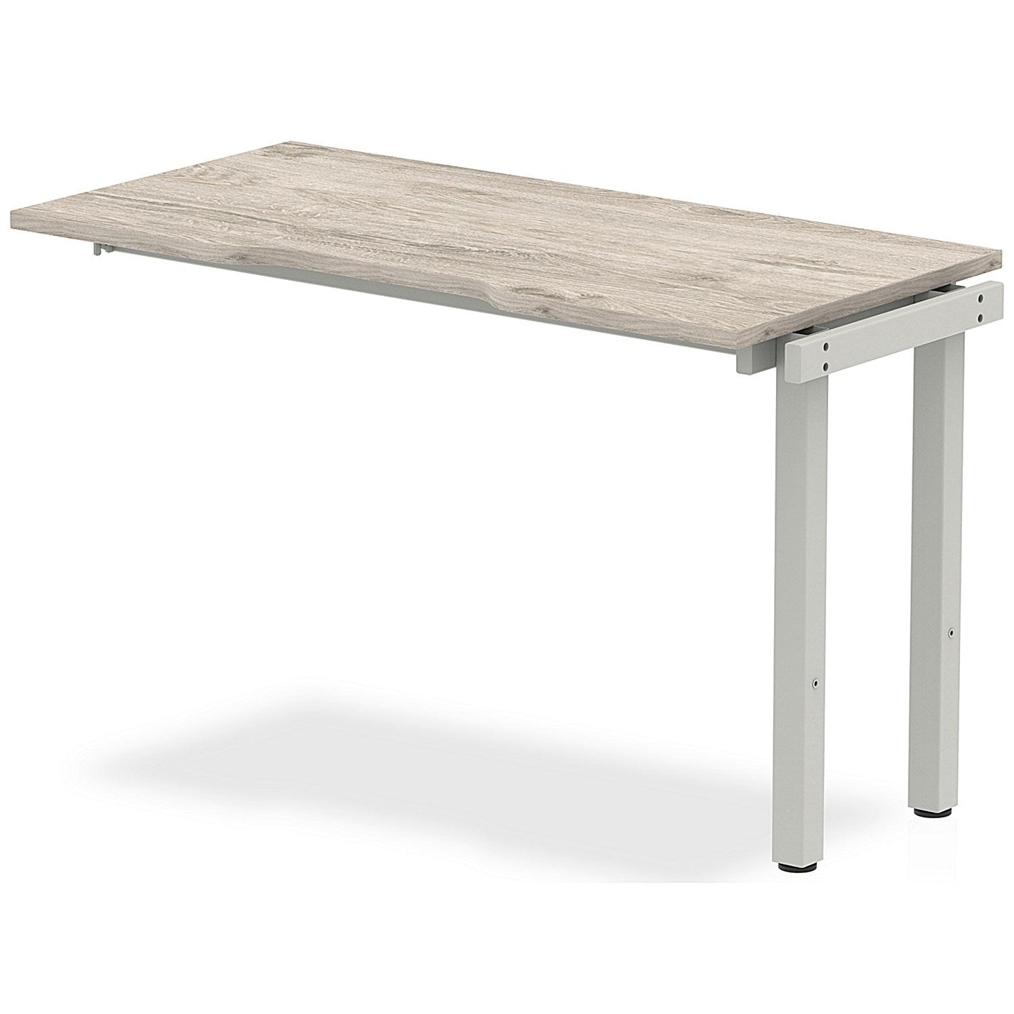 Evolve Plus 1200mm Single Row Office Bench Desk Ext Kit Grey Oak Top Silver Frame Easy2Order : BE783