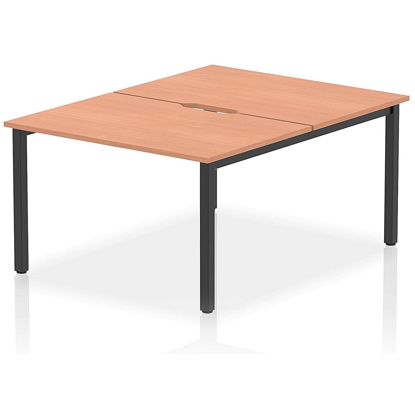 Evolve Plus 1200mm B2B 2 Person Office Bench Desk Beech Top Black Frame Easy2Order : BE793