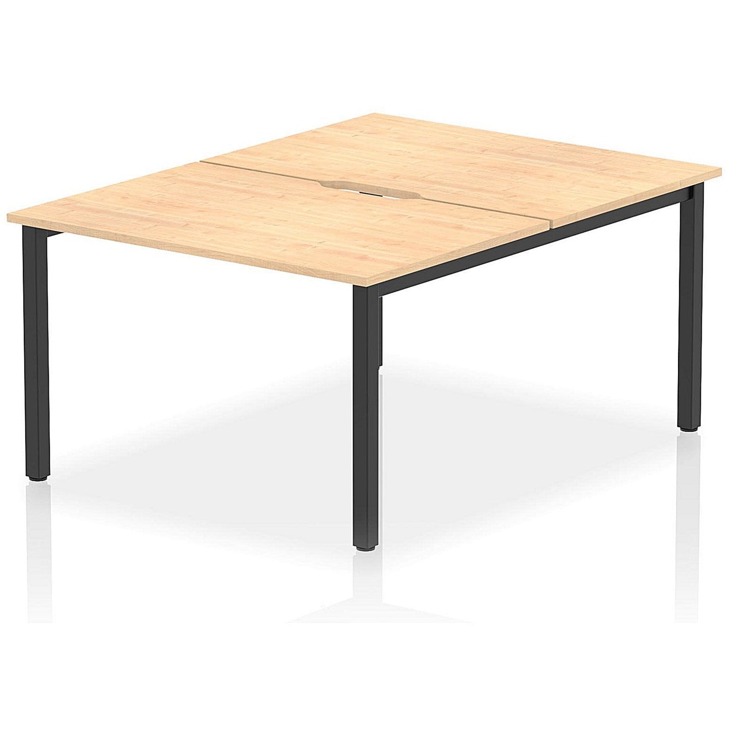 Evolve Plus 1200mm B2B 2 Person Office Bench Desk Maple Top Black Frame Easy2Order : BE795
