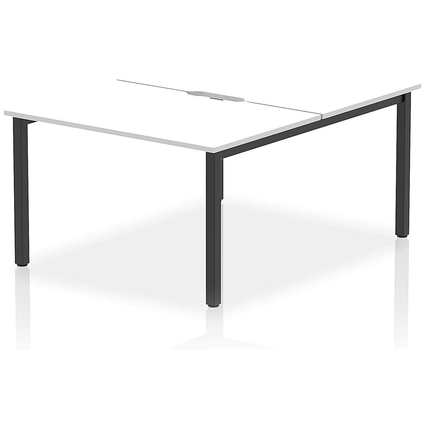 Evolve Plus 1200mm B2B 2 Person Office Bench Desk White Top Black Frame Easy2Order : BE797