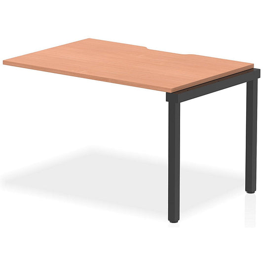Evolve Plus 1200mm Single Row Office Bench Desk Ext Kit Beech Top Black Frame Easy2Order : BE847