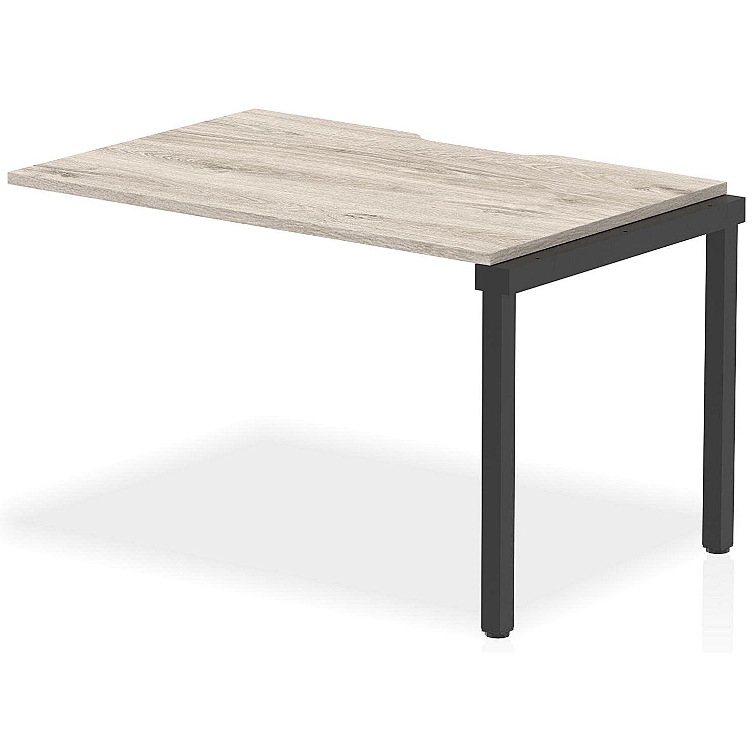 Evolve Plus 1200mm Single Row Office Bench Desk Ext Kit Grey Oak Top Black Frame Easy2Order : BE848
