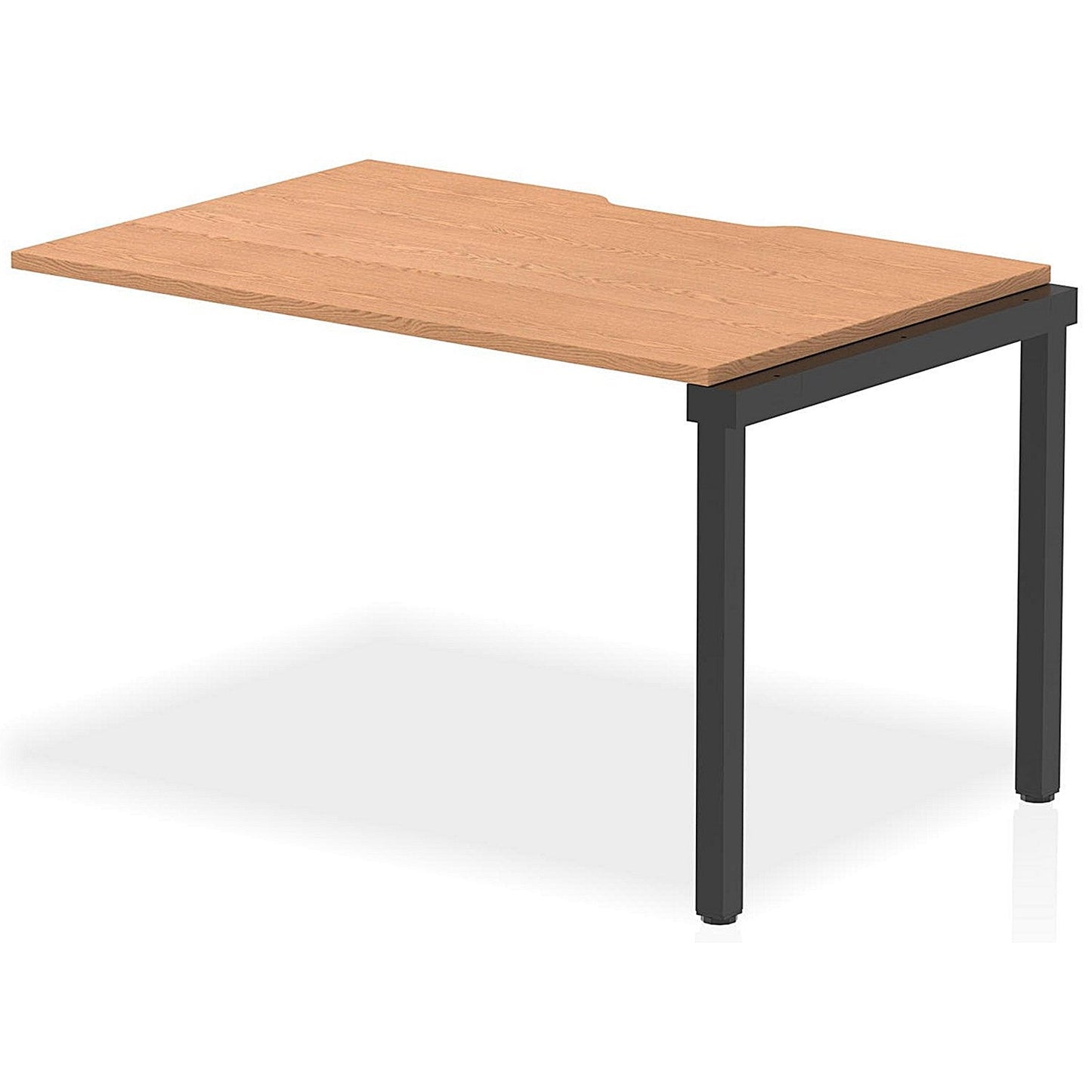 Evolve Plus 1200mm Single Row Office Bench Desk Ext Kit Oak Top Black Frame Easy2Order : BE850
