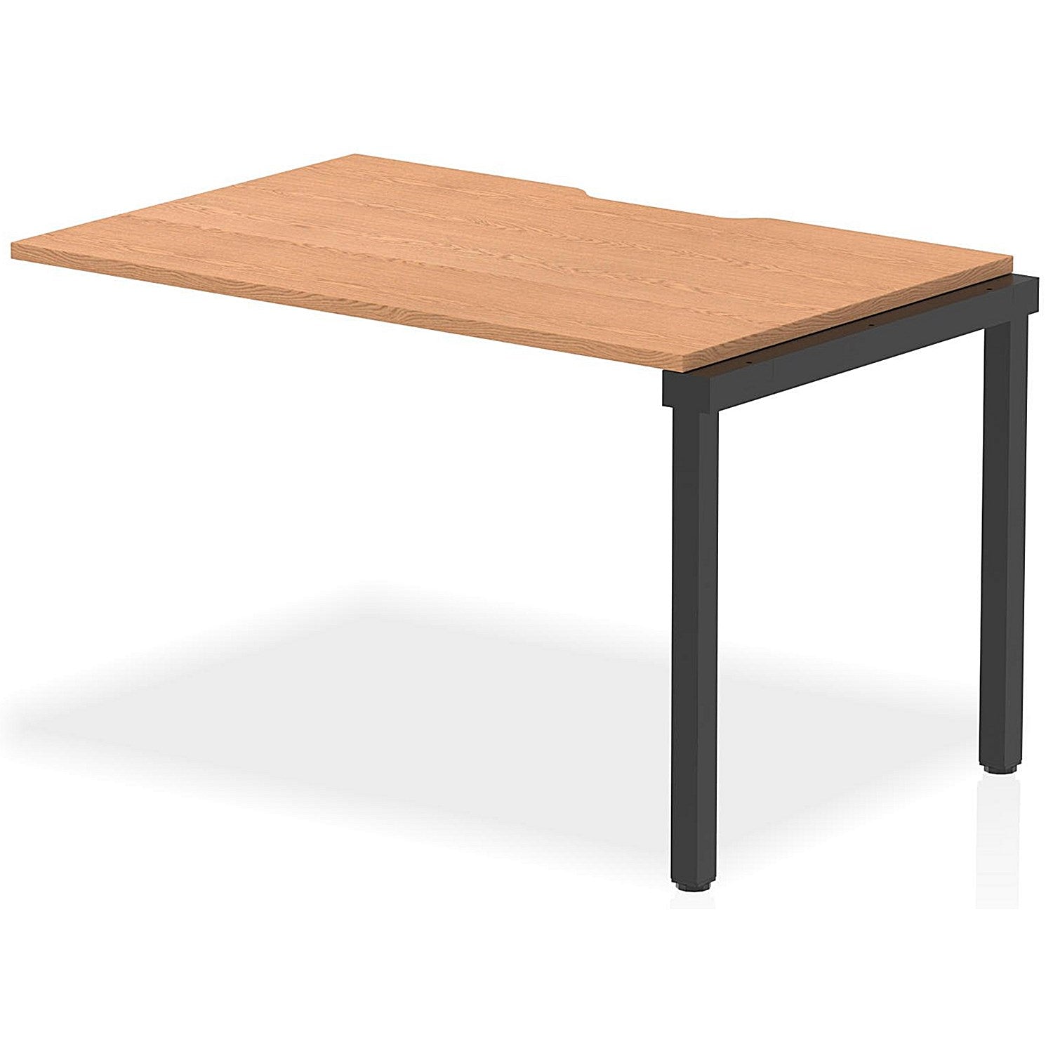 Evolve Plus 1200mm Single Row Office Bench Desk Ext Kit Oak Top Black Frame Easy2Order : BE850