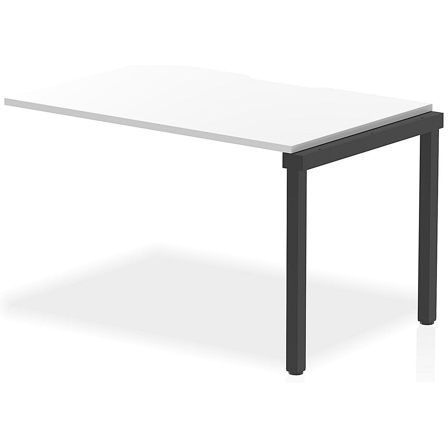 Evolve Plus 1200mm Single Row Office Bench Desk Ext Kit White Top Black Frame Easy2Order : BE851