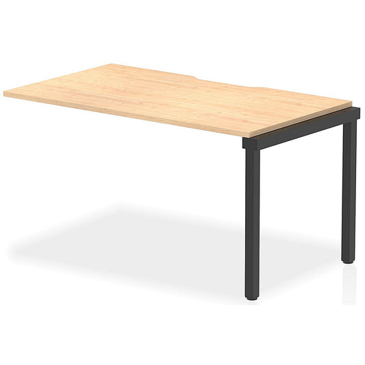 Evolve Plus 1400mm Single Row Office Bench Desk Ext Kit Maple Top Black Frame Easy2Order : BE855
