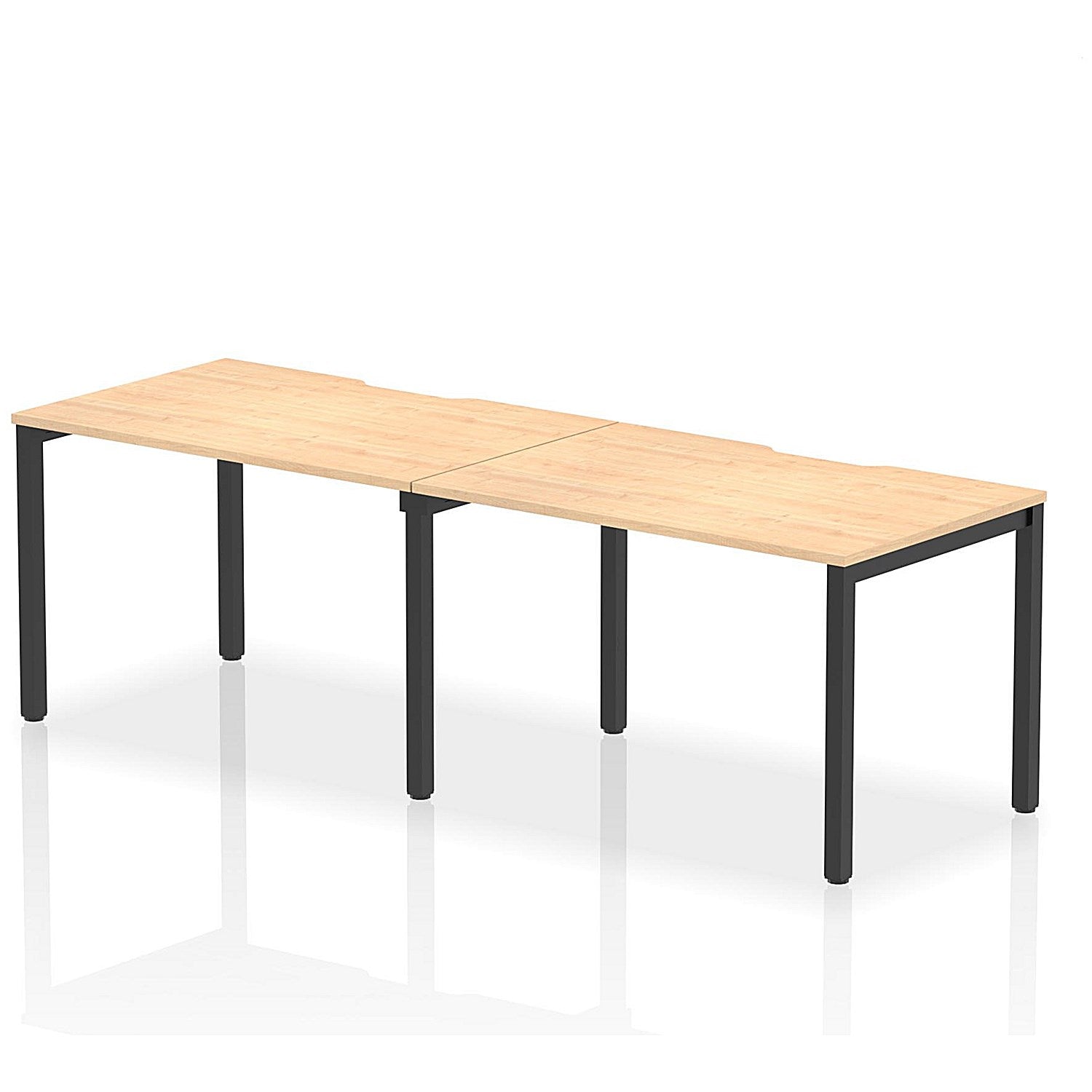 Evolve Plus 1200mm Single Row 2 Person Office Bench Desk Maple Top Black Frame Easy2Order : BE867