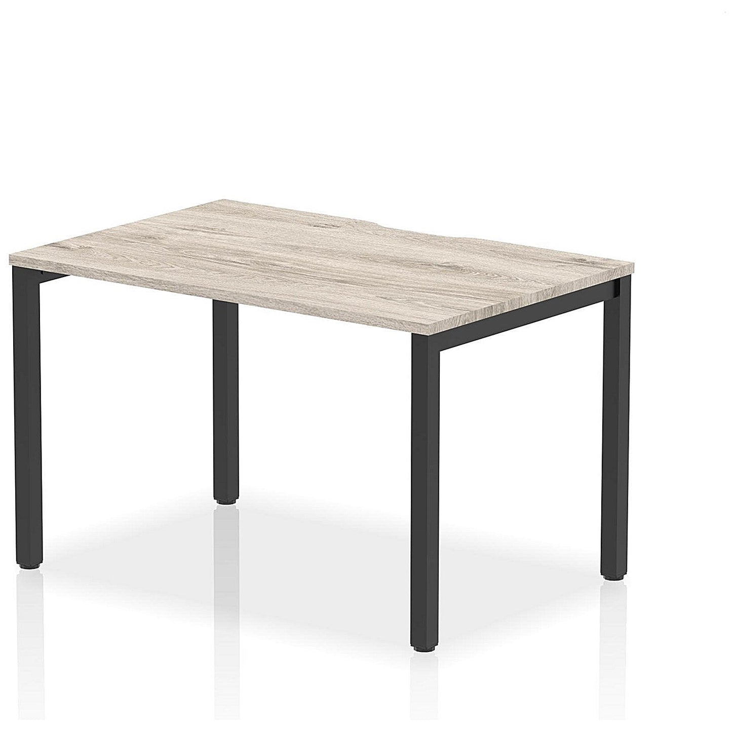 Evolve Plus 1200mm Single Starter Office Bench Desk Grey Oak Top Black Frame Easy2Order : BE902
