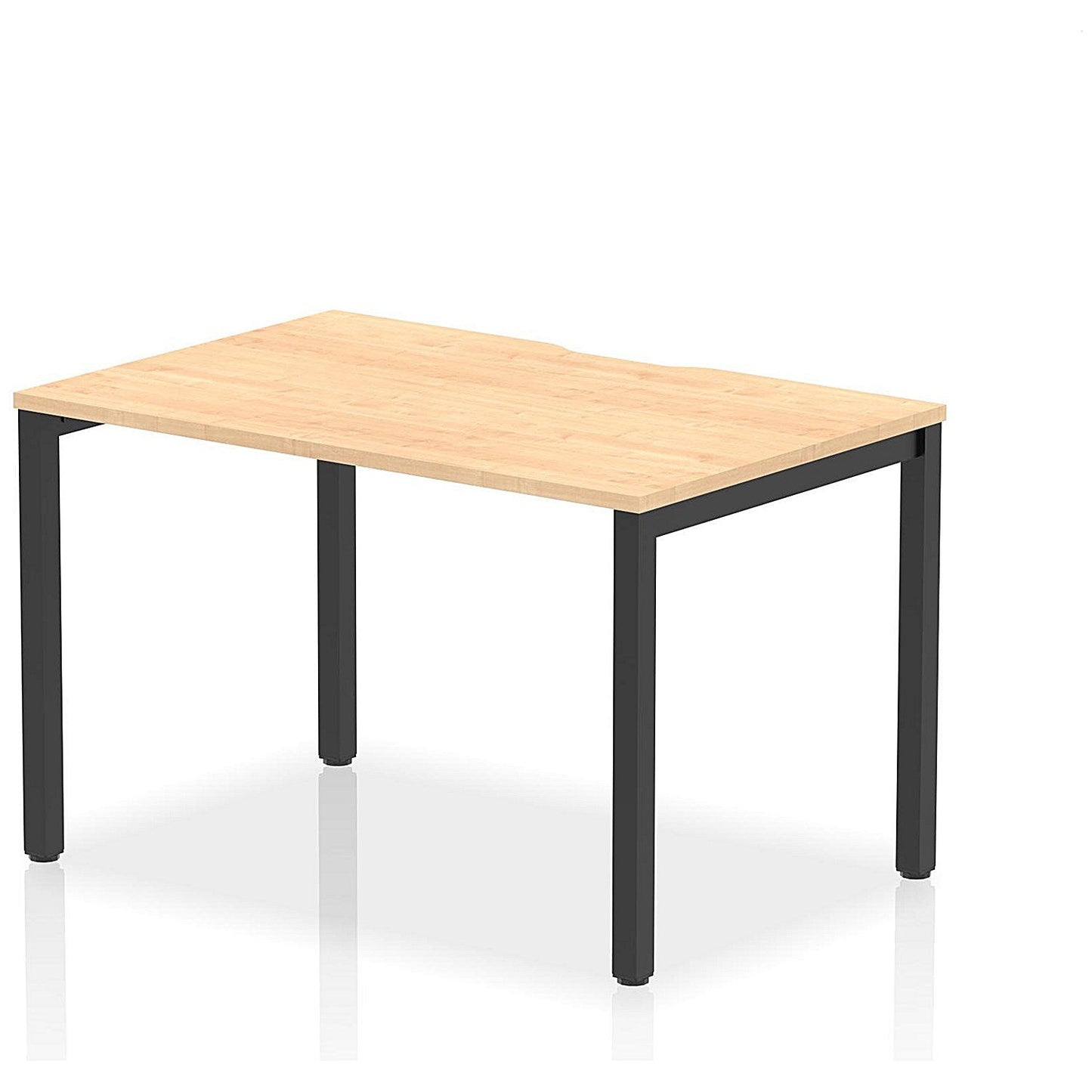 Evolve Plus 1200mm Single Starter Office Bench Desk Maple Top Black Frame Easy2Order : BE903